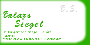 balazs siegel business card